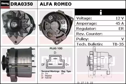 Генератор REMY DRA0350