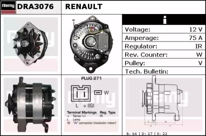 Генератор REMY DRA3076