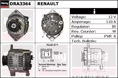 Генератор REMY DRA3364