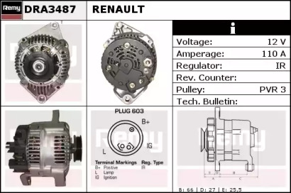 Генератор REMY DRA3487