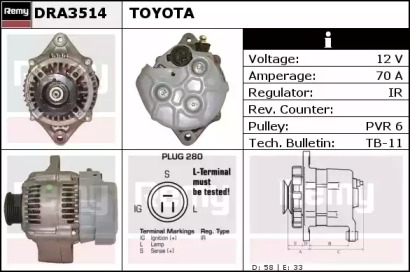 Генератор REMY DRA3514