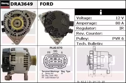 Генератор REMY DRA3649