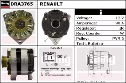 Генератор REMY DRA3765