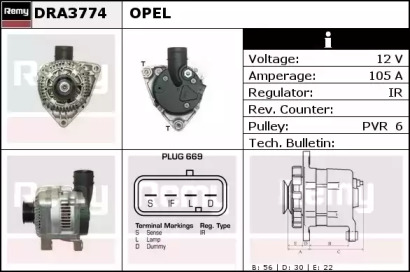 Генератор REMY DRA3774