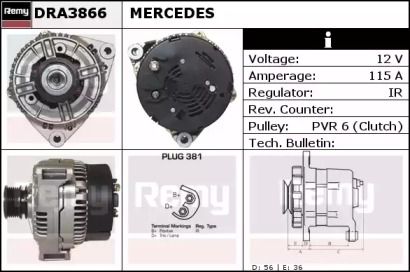 Генератор REMY DRA3866