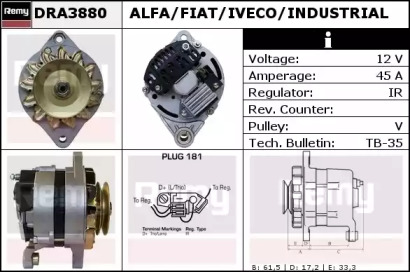 Генератор REMY DRA3880