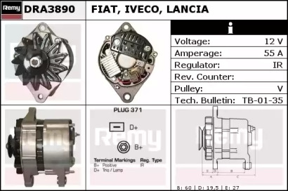 Генератор REMY DRA3890