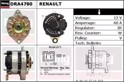 Генератор REMY DRA4780