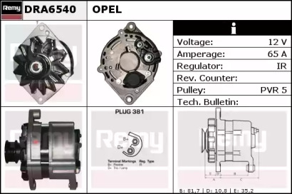 Генератор REMY DRA6540