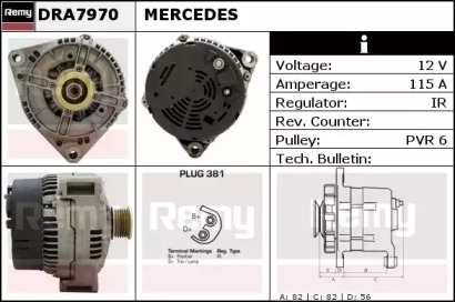 Генератор REMY DRA7970