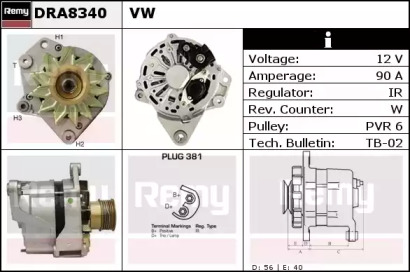 Генератор REMY DRA8340