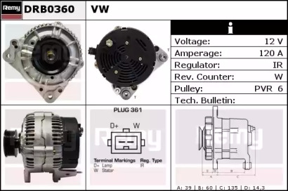 Генератор REMY DRB0360