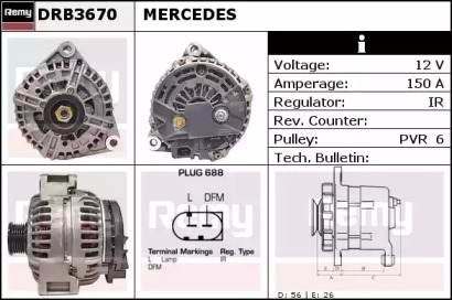 Генератор REMY DRB3670