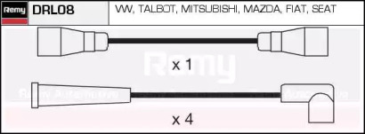 Комплект проводов зажигания REMY DRL08