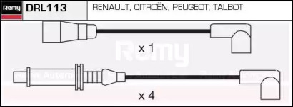 Комплект проводов зажигания REMY DRL113