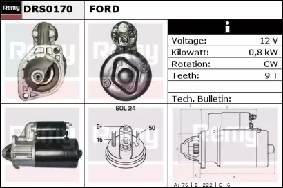 Стартер REMY DRS0170