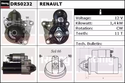 Стартер REMY DRS0232