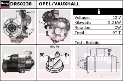 Стартер REMY DRS0238