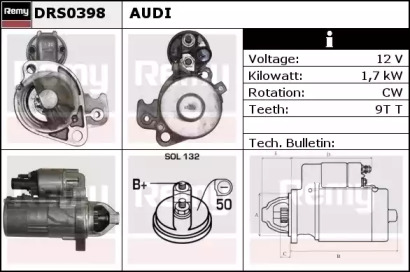 Стартер REMY DRS0398