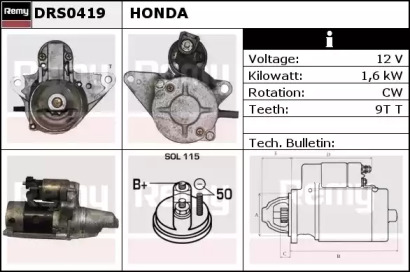 Стартер REMY DRS0419