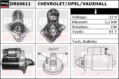 Стартер REMY DRS0611