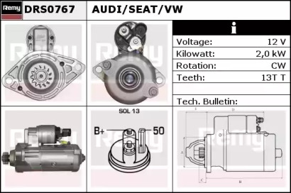 Стартер REMY DRS0767