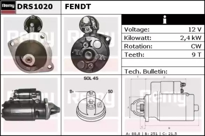 Стартер REMY DRS1020