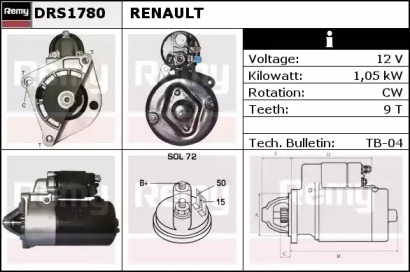 Стартер REMY DRS1780