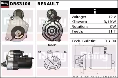 Стартер REMY DRS3106