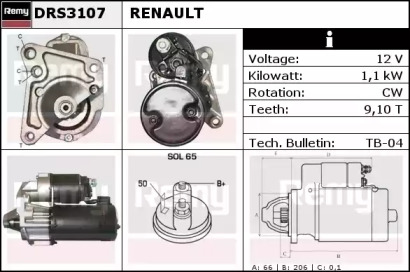 Стартер REMY DRS3107