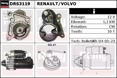 Стартер REMY DRS3119