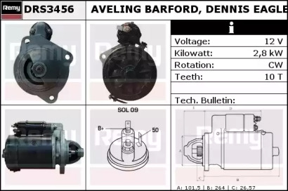 Стартер REMY DRS3456