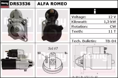 Стартер REMY DRS3536