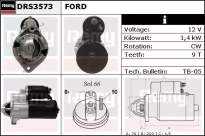 Стартер REMY DRS3573