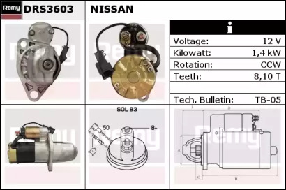 Стартер REMY DRS3603