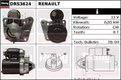 Стартер REMY DRS3624