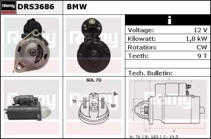 Стартер REMY DRS3686