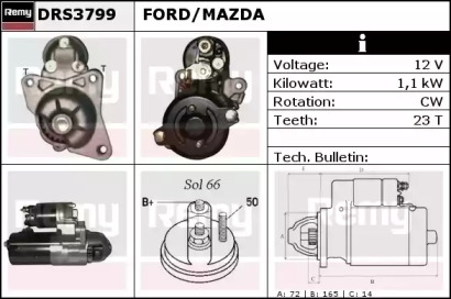 Стартер REMY DRS3799