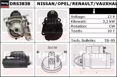 Стартер REMY DRS3838