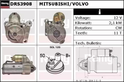 Стартер REMY DRS3908