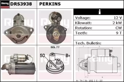 Стартер REMY DRS3938