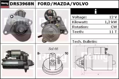Стартер REMY DRS3968N