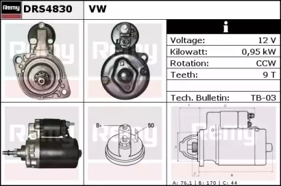 Стартер REMY DRS4830