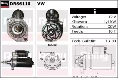 Стартер REMY DRS6110