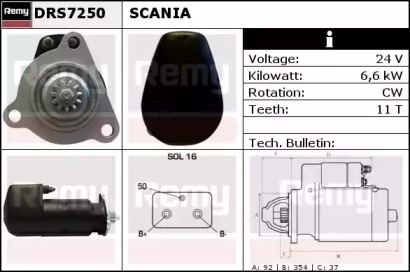 Стартер REMY DRS7250