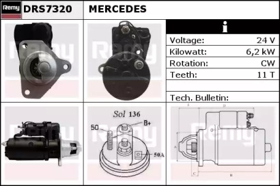 Стартер REMY DRS7320