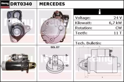 Стартер REMY DRT0340