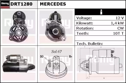 Стартер REMY DRT1280