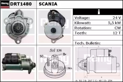 Стартер REMY DRT1480