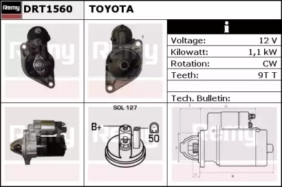 Стартер REMY DRT1560